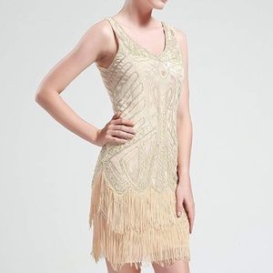 Women’s Flapper Dress 1920s Beaded Great Gatsby